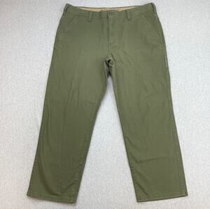 Legendary Outfitters Pants Mens 38 x 29 Green Cotton Blend‎ Stretch Flat Front